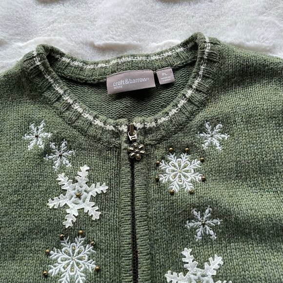 🔥Croft & Barrow Snowflakes Winter Core Holiday Christmas Ugly Knitted Sweater - Picture 7 of 14